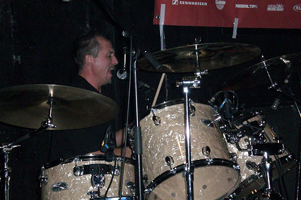 Rock Drummer in Action